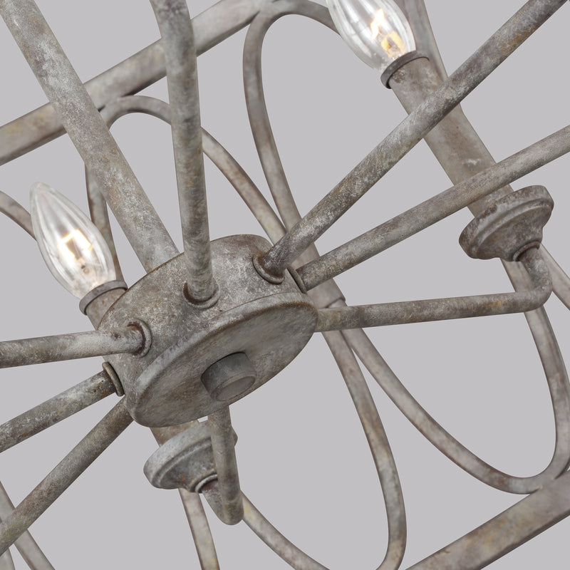 Visual Comfort Studio F3351/8DA Patrice Eight Light Handing Shade, Deep Abyss Alternate Image 4.jpg