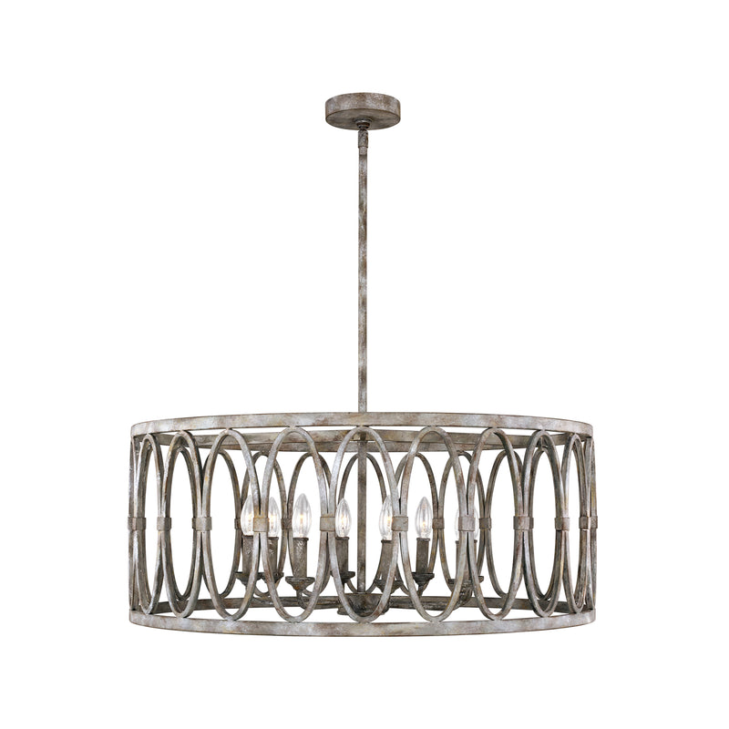 Visual Comfort Studio F3351/8DA Patrice Eight Light Handing Shade, Deep Abyss Main Image.jpg