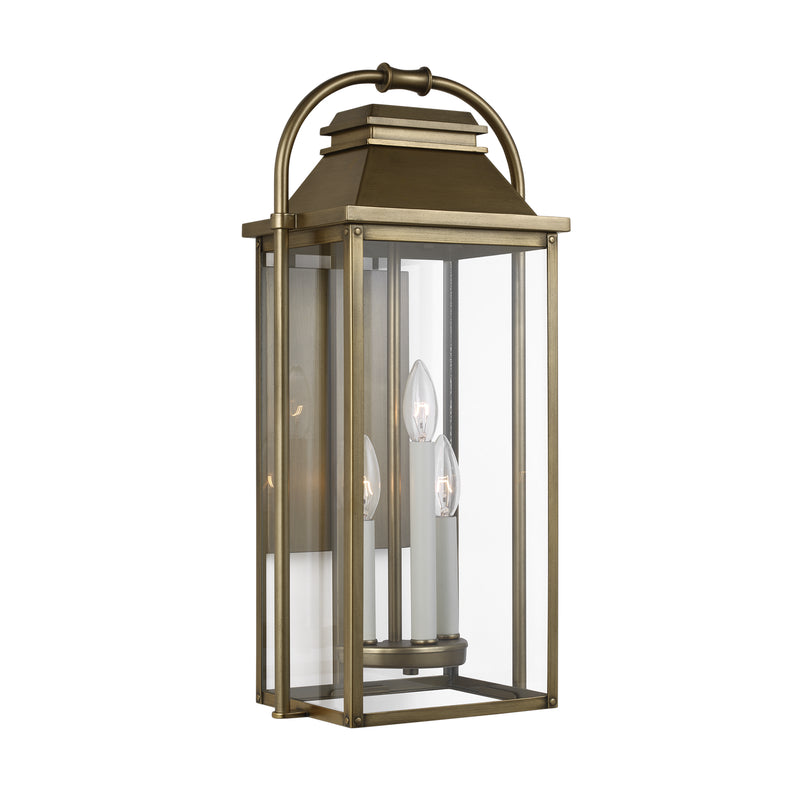 Visual Comfort Studio OL13201PDB Wellsworth Three Light Lantern, Painted Distressed Brass Alternate Image.jpg