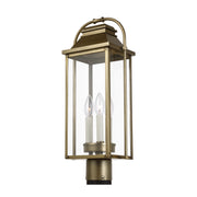 Visual Comfort Studio OL13207PDB Wellsworth Three Light Post Lantern, Painted Distressed Brass Alternate Image.jpg