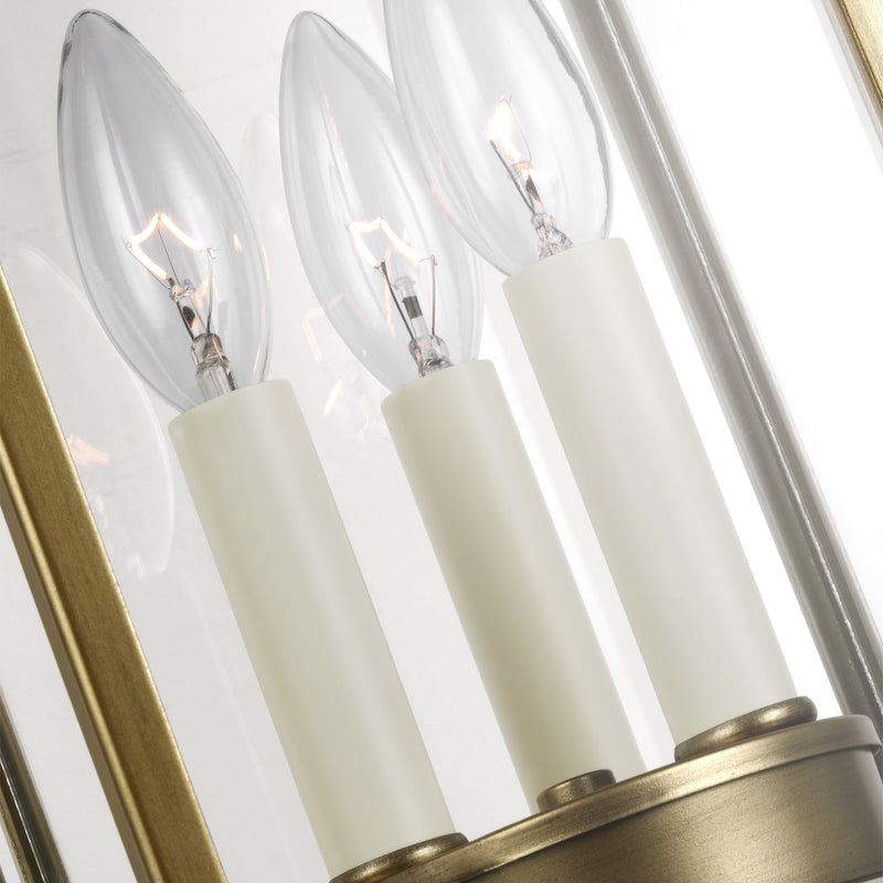 Visual Comfort Studio OL13207PDB Wellsworth Three Light Post Lantern, Painted Distressed Brass Alternate Image 2.jpg