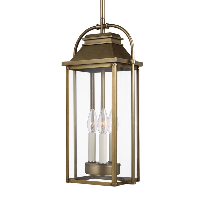 Visual Comfort Studio OL13209PDB Wellsworth Three Light Pendant, Painted Distressed Brass Alternate Image.jpg