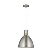 Visual Comfort Studio P1442SN-L1 Brynne LED Pendant, Satin Nickel Main Image.jpg