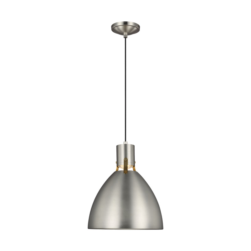 Visual Comfort Studio P1442SN-L1 Brynne LED Pendant, Satin Nickel Main Image.jpg