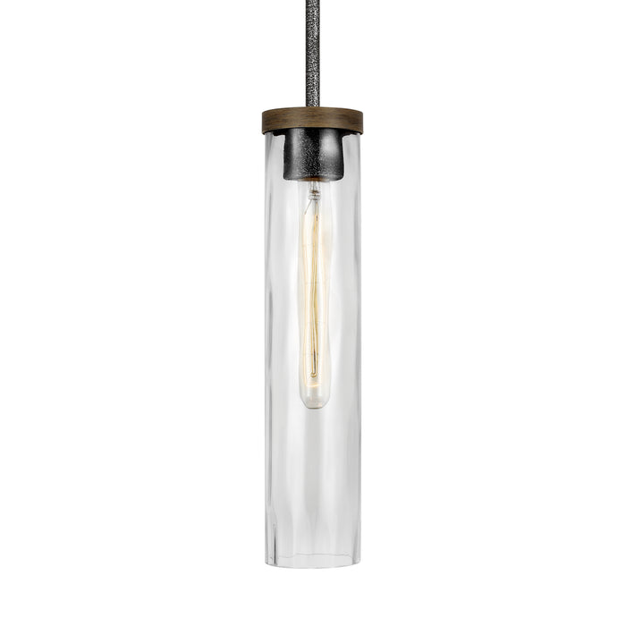 Visual Comfort Studio P1510DWK/SGM Angelo One Light Pendant, Distressed Weathered Oak / Slate Grey Metal Alternate Image.jpg