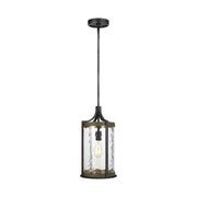 Visual Comfort Studio P1511DWK/SGM Angelo One Light Pendant, Distressed Weathered Oak / Slate Grey Metal Main Image.jpg