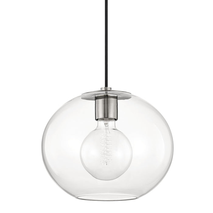 Mitzi H270701L-PN Margot One Light Pendant, Polished Nickel Main Image.jpg