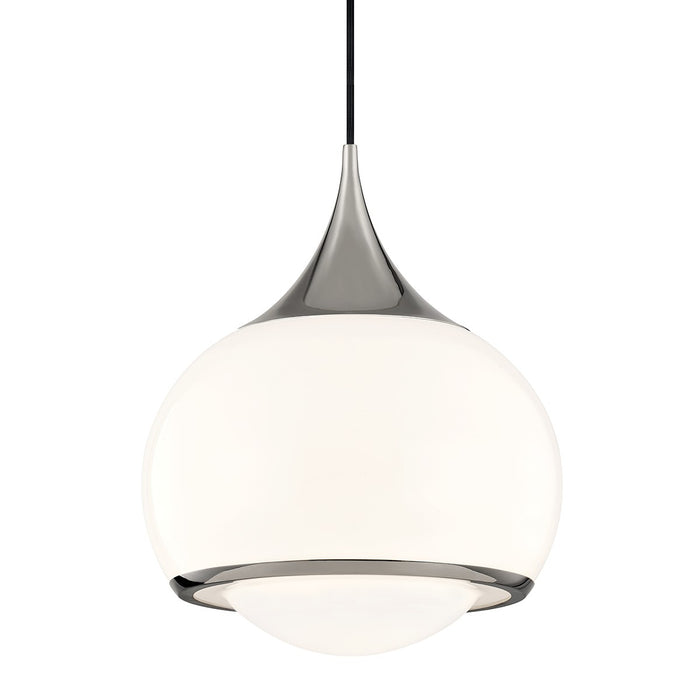 Mitzi H281701L-PN Reese One Light Pendant, Polished Nickel Main Image.jpg