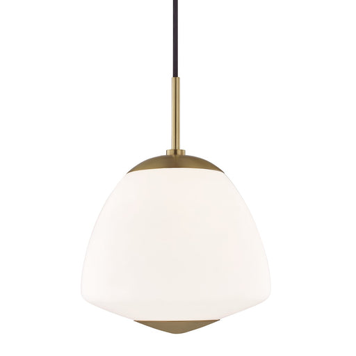 Mitzi H288701L-AGB Jane One Light Pendant, Aged Brass Main Image.jpg