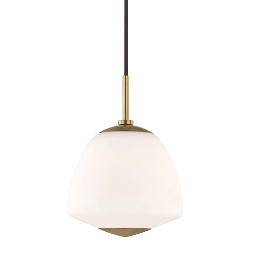 Mitzi H288701S-AGB Jane One Light Pendant, Aged Brass Main Image.jpg