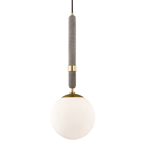 Mitzi H289701L-AGB Brielle One Light Pendant, Aged Brass Main Image.jpg