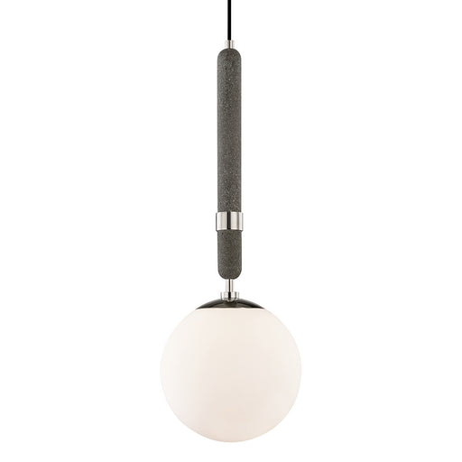 Mitzi H289701L-PN Brielle One Light Pendant, Polished Nickel Main Image.jpg