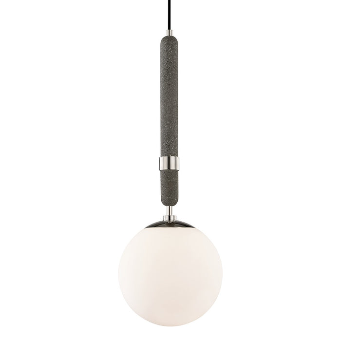 Mitzi H289701L-PN Brielle One Light Pendant, Polished Nickel Main Image.jpg