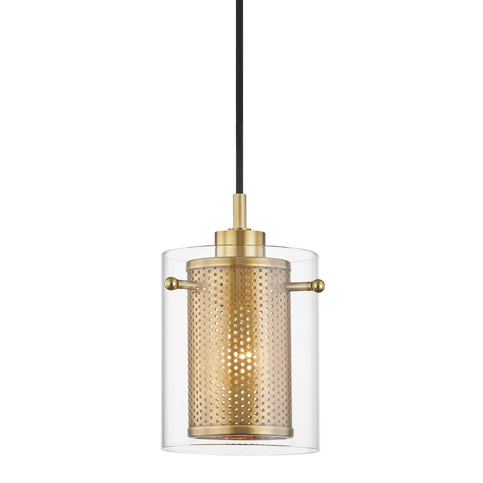 Mitzi H323701-AGB Elanor One Light Pendant, Aged Brass Main Image.jpg