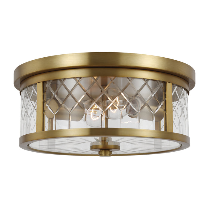 Visual Comfort Studio AF1072BBS Alec Two Light Flush Mount, Burnished Brass Main Image.jpg