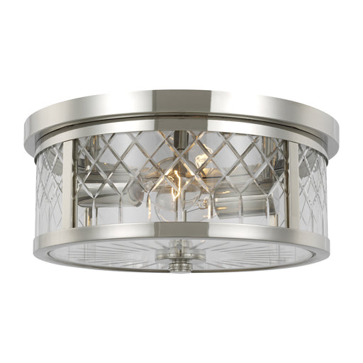 Visual Comfort Studio AF1072PN Alec Two Light Flush Mount, Polished Nickel Main Image.jpg