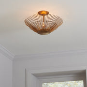 Visual Comfort Studio AF1083ADB Helios Three Light Flush Mount, Antique Gild Alternate Image 3.jpg