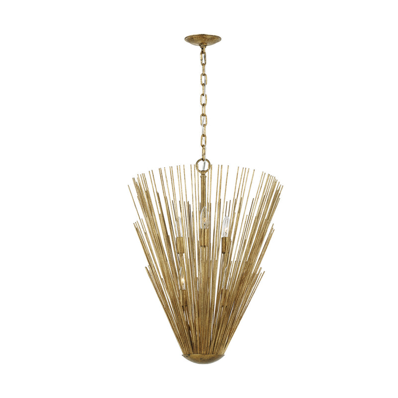 Visual Comfort Studio AP1146ADB Helios Six Light Pendant, Antique Gild Main Image.jpg