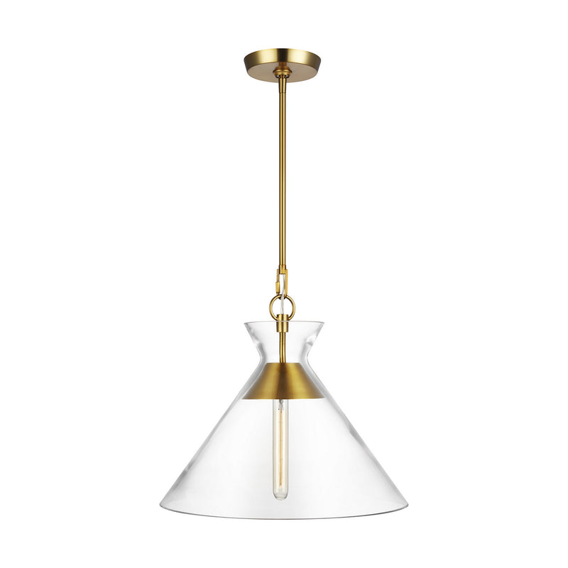 Visual Comfort Studio CP1031BBS Atlantic One Light Pendant, Burnished Brass Main Image.jpg