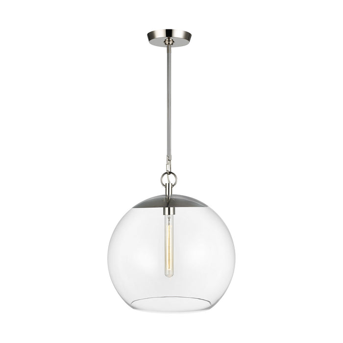 Visual Comfort Studio CP1041PN Atlantic One Light Pendant, Polished Nickel Main Image.jpg