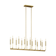 Visual Comfort Studio EC10614BBS Brianna 14 Light Linear Chandelier, Burnished Brass Alternate Image.jpg