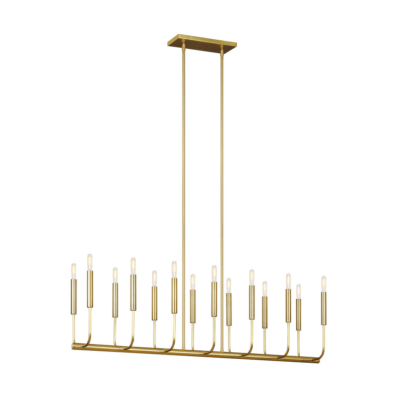 Visual Comfort Studio EC10614BBS Brianna 14 Light Linear Chandelier, Burnished Brass Alternate Image.jpg