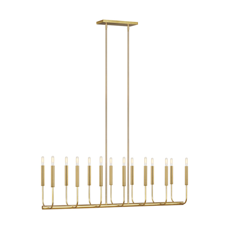 Visual Comfort Studio EC10614BBS Brianna 14 Light Linear Chandelier, Burnished Brass Main Image.jpg
