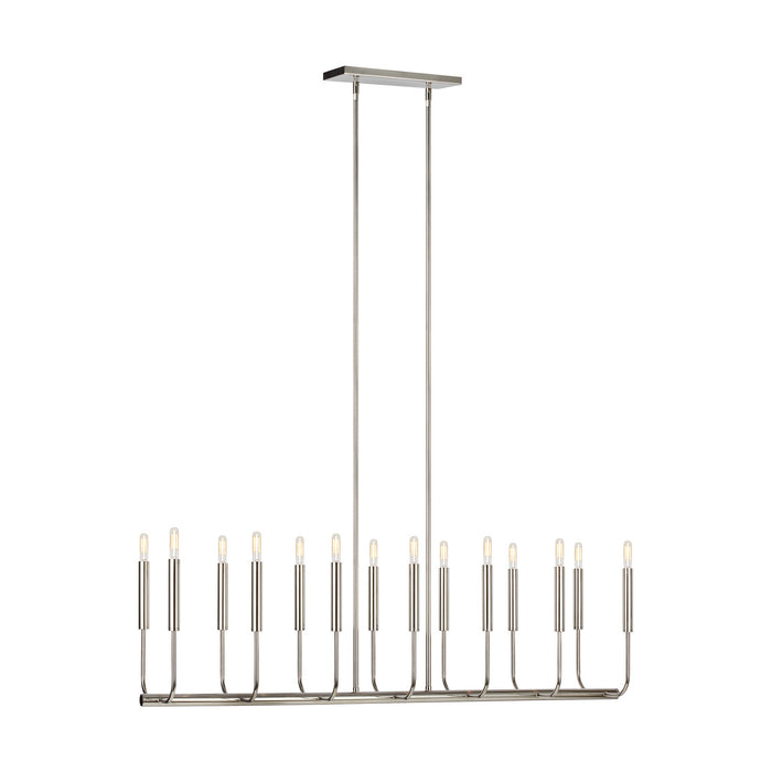 Visual Comfort Studio EC10614PN Brianna 14 Light Linear Chandelier, Polished Nickel Main Image.jpg