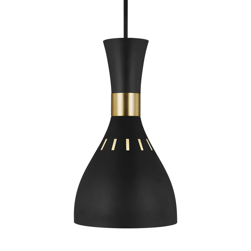 Visual Comfort Studio EP1141MBK Joan One Light Pendant, Midnight Black Alternate Image.jpg