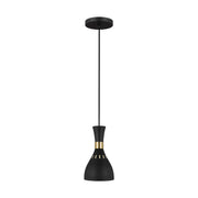 Visual Comfort Studio EP1141MBK Joan One Light Pendant, Midnight Black Main Image.jpg
