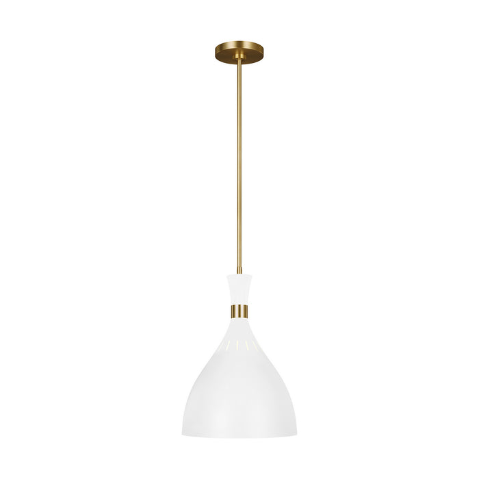 Visual Comfort Studio EP1151MWT Joan One Light Pendant, Matte White Main Image.jpg