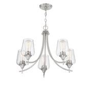 Savoy House 1-4032-5-SN Five Light Chandelier, Satin Nickel (4)