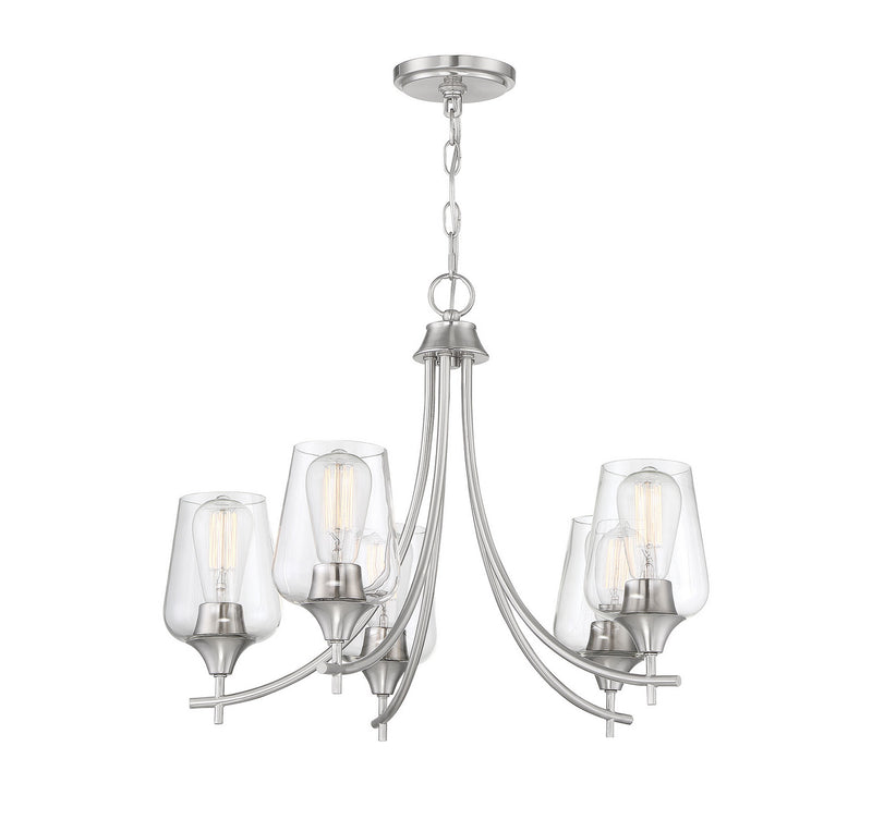 Savoy House 1-4032-5-SN Five Light Chandelier, Satin Nickel (5)