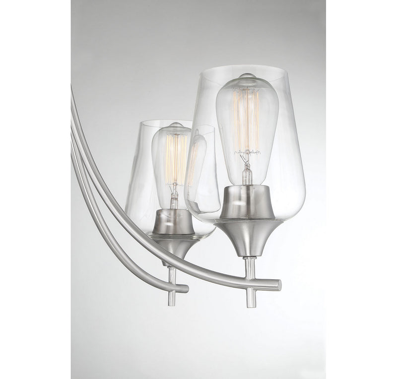 Savoy House 1-4032-5-SN Five Light Chandelier, Satin Nickel (6)
