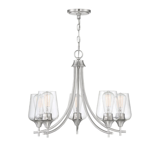 Savoy House 1-4032-5-SN Five Light Chandelier, Satin Nickel