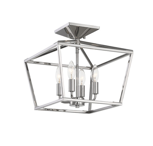 Savoy House 6-328-4-109 Four Light Semi-Flush Mount, Polished Nickel (2)