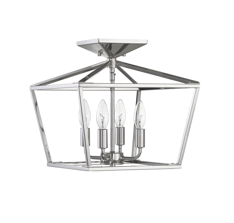Savoy House 6-328-4-109 Four Light Semi-Flush Mount, Polished Nickel (5)