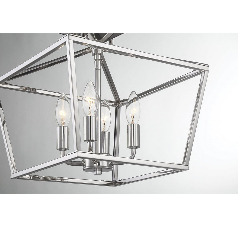Savoy House 6-328-4-109 Four Light Semi-Flush Mount, Polished Nickel (6)