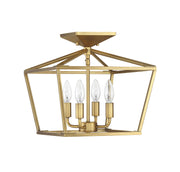 Savoy House 6-328-4-322 Four Light Semi-Flush Mount, Warm Brass (5)