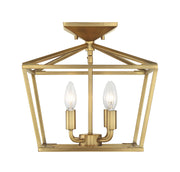 Savoy House 6-328-4-322 Four Light Semi-Flush Mount, Warm Brass