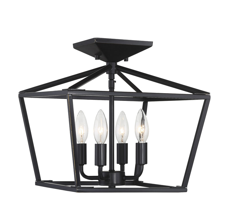 Savoy House 6-328-4-44 Four Light Semi-Flush Mount, Classic Bronze (4)