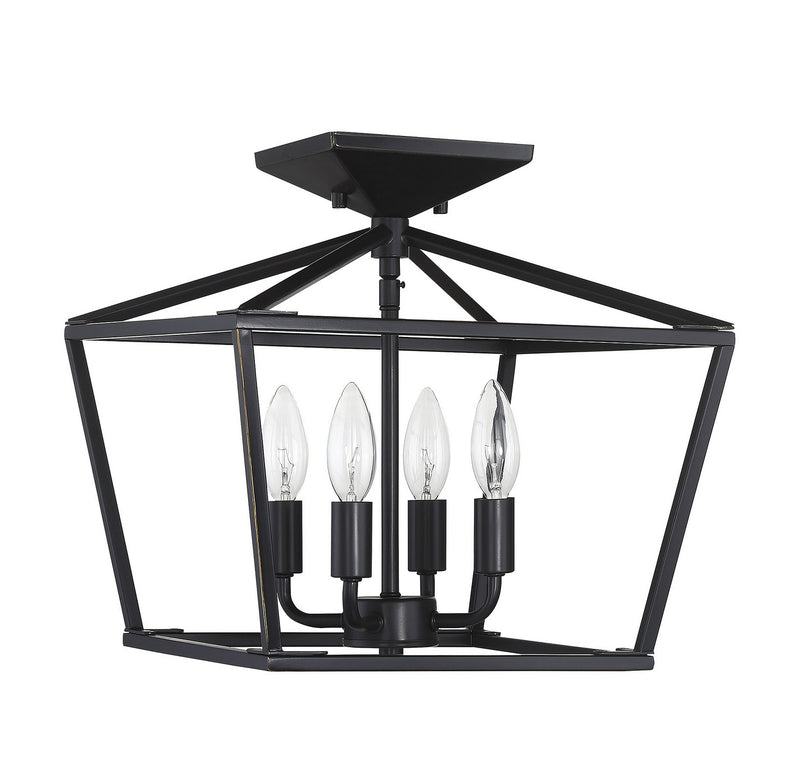 Savoy House 6-328-4-44 Four Light Semi-Flush Mount, Classic Bronze (5)