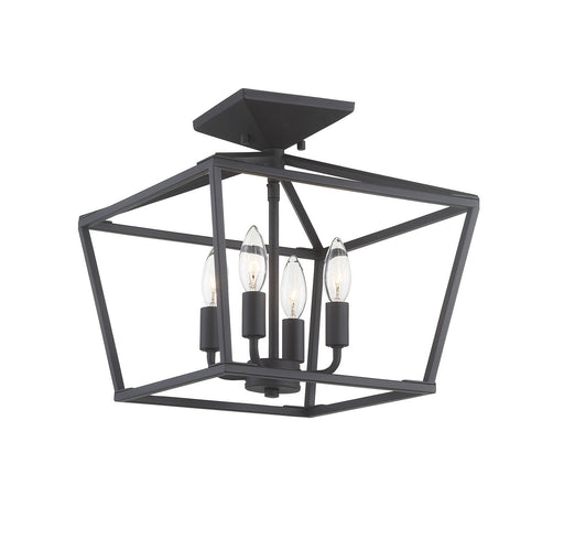 Savoy House 6-328-4-89 Four Light Semi-Flush Mount, Matte Black (2)