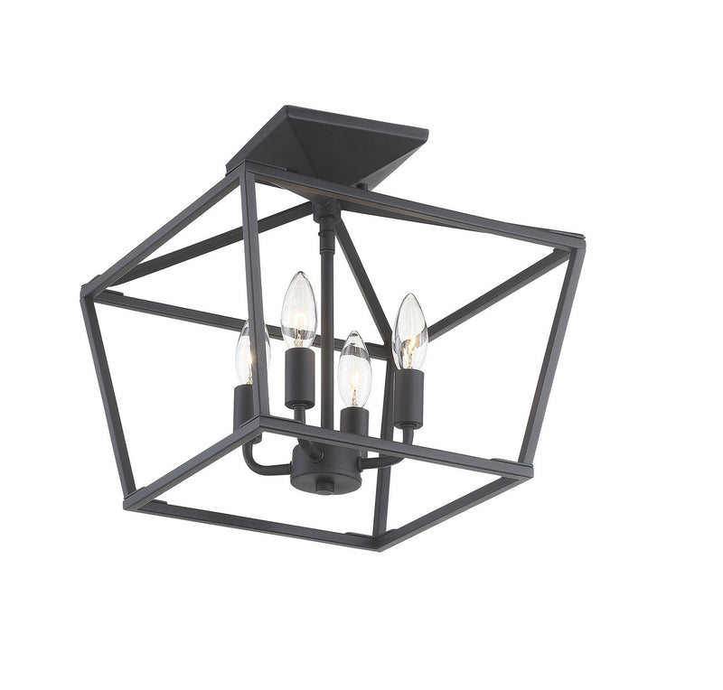 Savoy House 6-328-4-89 Four Light Semi-Flush Mount, Matte Black (3)