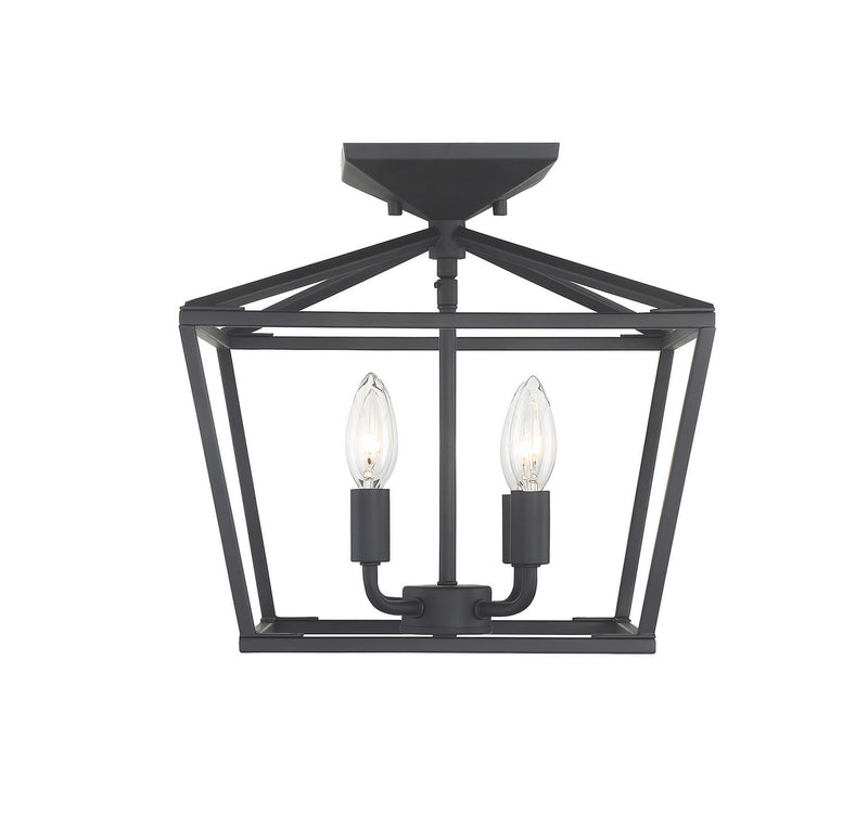 Savoy House 6-328-4-89 Four Light Semi-Flush Mount, Matte Black