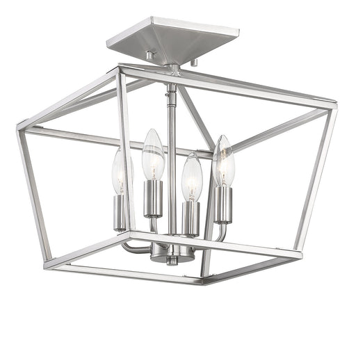 Savoy House 6-328-4-SN Four Light Semi-Flush Mount, Satin Nickel (2)