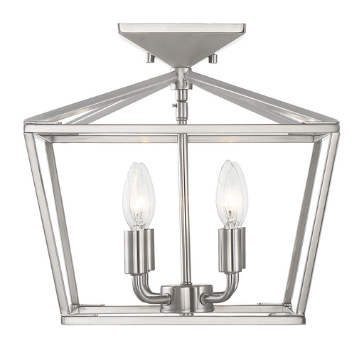 Savoy House 6-328-4-SN Four Light Semi-Flush Mount, Satin Nickel