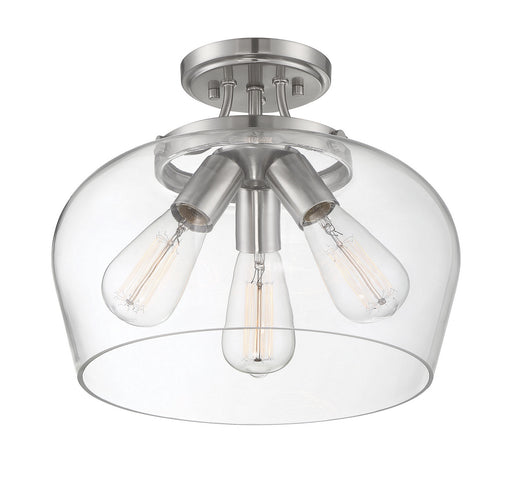 Savoy House 6-4035-3-SN Three Light Semi-Flush Mount, Satin Nickel (2)