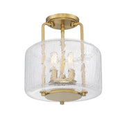 Savoy House 6-7790-3-322 Three Light Semi-Flush Mount, Warm Brass (2)