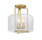 Savoy House 6-7790-3-322 Three Light Semi-Flush Mount, Warm Brass (3)